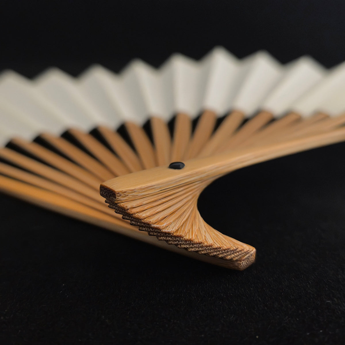 Traditional handcrafted Chinese bamboo scholar fan