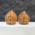 Wenwan Art Concave Base Peach Heart official hat-shaped walnut, deep-base Wenwan walnut pair, 43mm x 40mm, collectible art piece