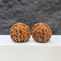 Wenwan Art Pocket Sizuolou miniature Wenwan walnuts pair, 33mm, detailed carved walnut art, traditional Chinese craftsmanship.