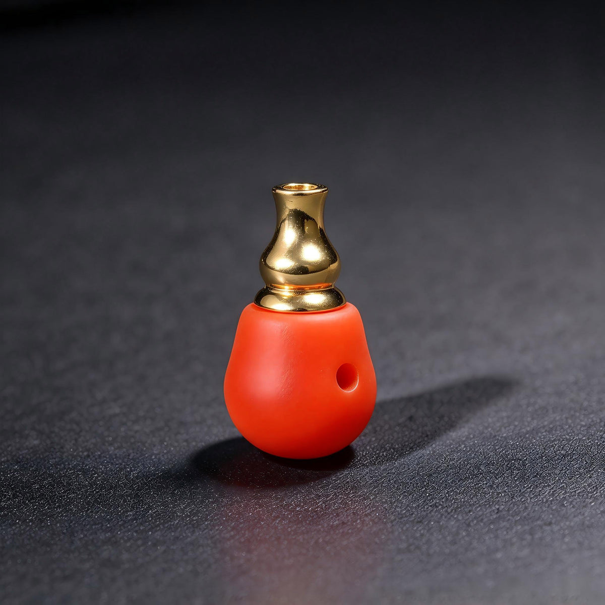 ST-23 | Orange Guru Bead with Copper Detail - 10.8 mm