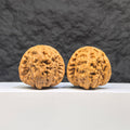 White Lion Wenwan Walnut pair from Wenwan Art, featuring detailed carvings, measuring 36mm x 39mm, showcasing craftsmanship.