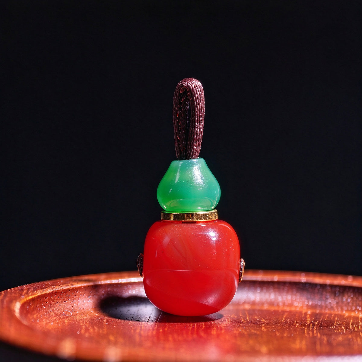 ST-13 | Red and Green Guru Bead - 10.5 mm