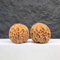 Selected grade Wild Bison Walnut Wenwan art piece, 3.8x3.7cm, featuring polished natural walnut with intricate grain details.