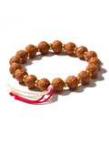 [Zen Collection] Carved Monkey Head Walnut Bracelet w/ Adjustable Sliding Knot - "Ding Feng Zhu" Wind-Calming Pearl Motif (1.2cm / Brass Spacers) | 精工猴頭核桃雕刻手串「定風珠」1.2cm 可調節鬆緊結 禪意文玩手串