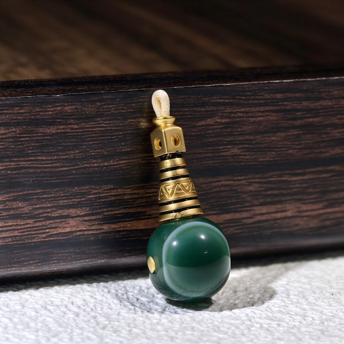 ST-15 | Tourmaline Guru Bead with Copper Detail - 14.3 mm
