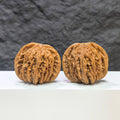Pair of Sizuolou Classic Wenwan Walnuts from Wenwan Art, 43mm x 39mm, showcasing detailed carved walnut sculptures.