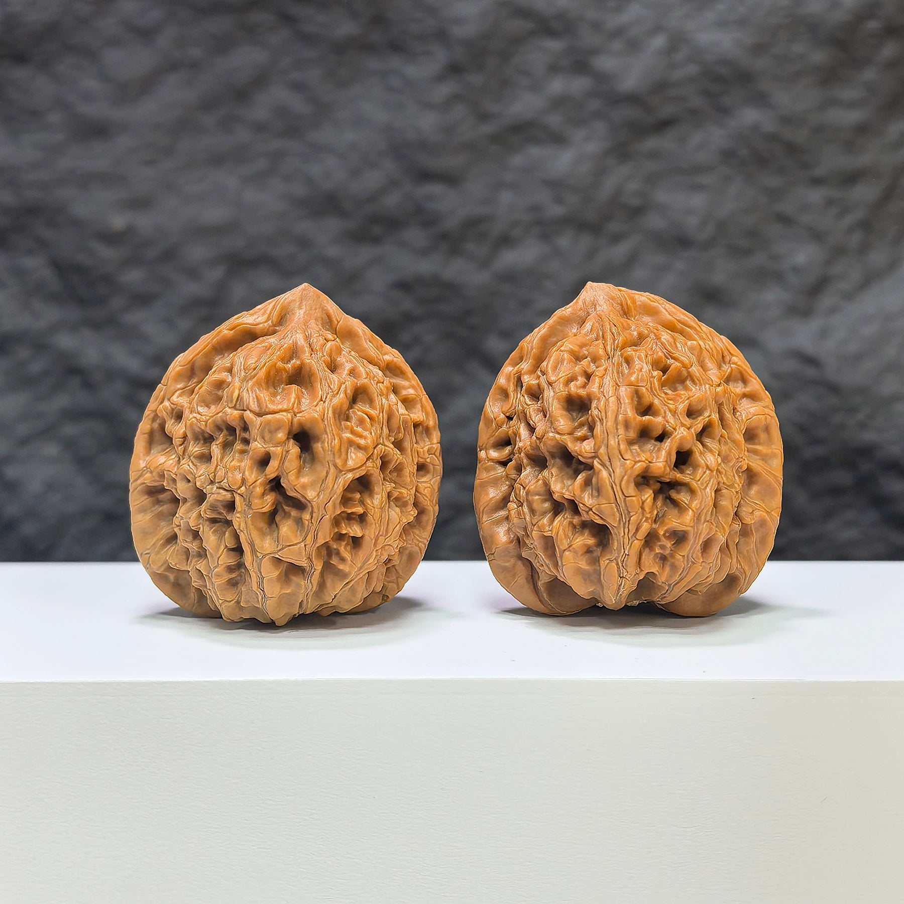 【收藏級】水龍紋 文玩核桃 (3.9 × 4.0cm) | [Collector's Grade] Water Dragon Texture Walnut (3.9 × 4.0cm) - SKU: SLW-1B6