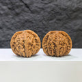 Pair of Sizuolou Classic Wenwan Walnuts from Wenwan Art, 41mm x 39mm, featuring natural walnut textures and smooth polished surfaces.