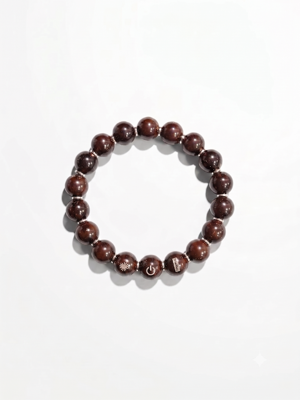 ZenWenwan Fortune Seed barrel bracelet with 12mm Zi Jin Shu seeds and sterling silver spacers, traditional Chinese jewelry.