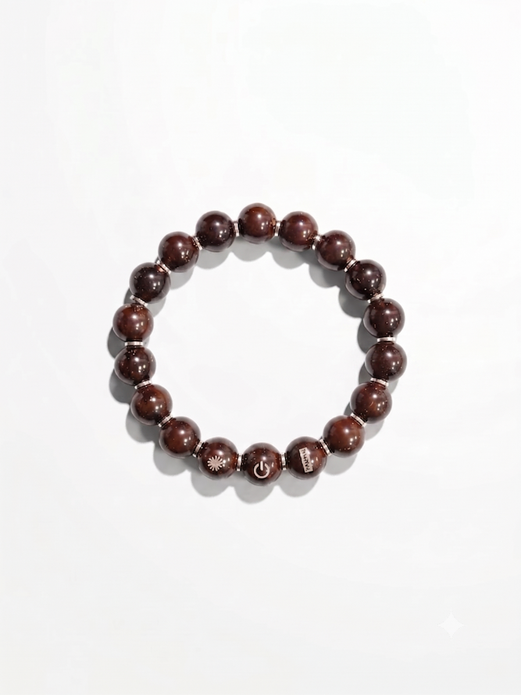ZenWenwan Fortune Seed barrel bracelet with 12mm Zi Jin Shu seeds and sterling silver spacers, traditional Chinese jewelry.
