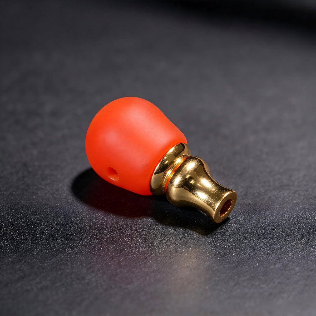 ST-23 | Orange Guru Bead with Copper Detail - 10.8 mm