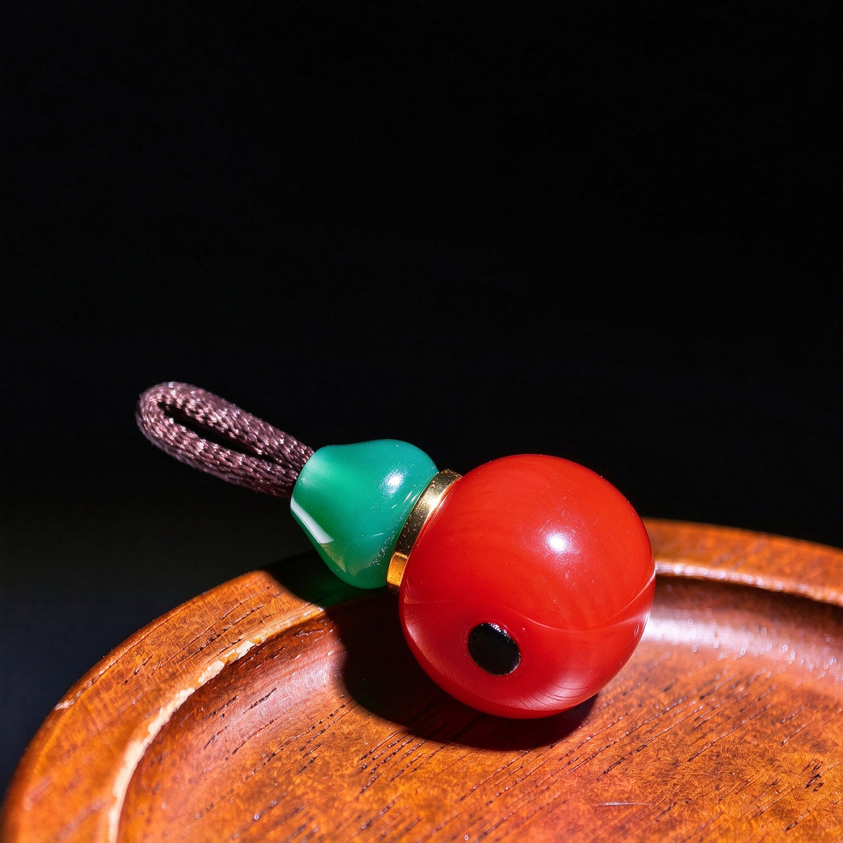 ST-13 | Red and Green Guru Bead - 10.5 mm