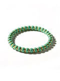 [Zen Collection] "Lumière" Turquoise Bead Bracelet w/ 18K Gold-Plated Brass Spacers (7mm) | 琉光綠松石手串 7mm 銅鍍金隔片 優雅疊戴時尚手鍊