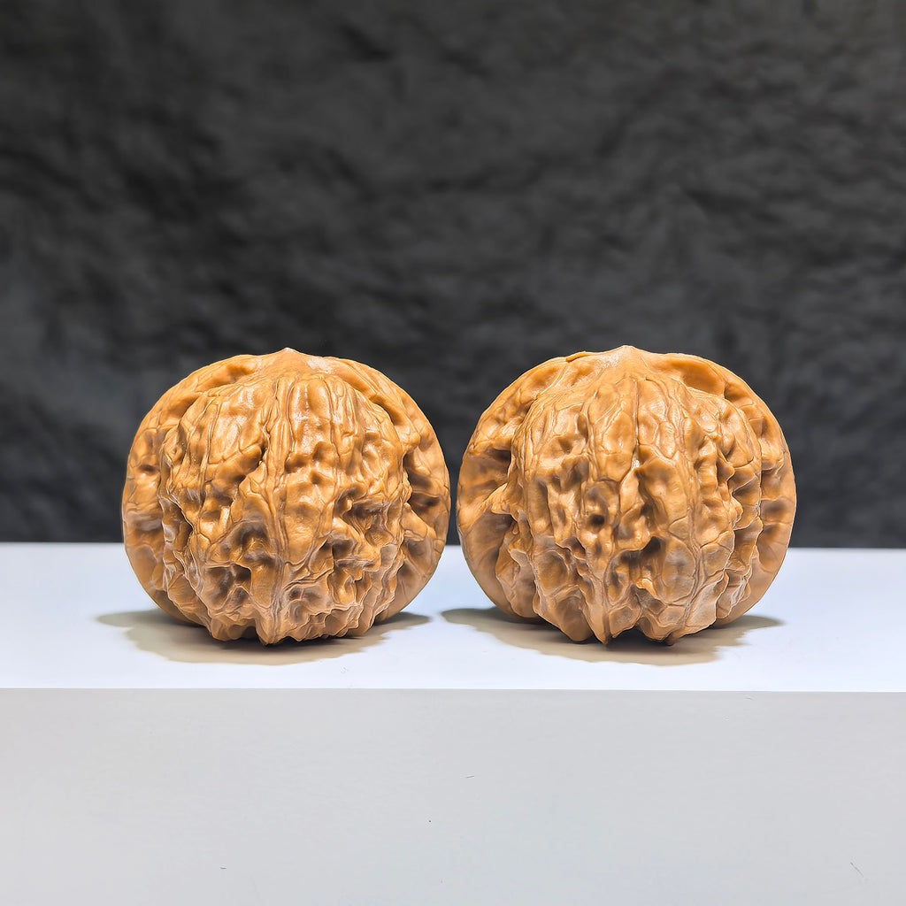 【收藏級】野狼 文玩核桃 (4.0 × 3.9cm) | [Collector's Grade] Wild Wolf Walnut (4.0 × 3.9cm) - SKU: YL-1Z4