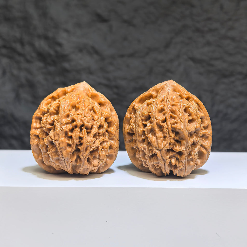 【收藏級】水龍紋 文玩核桃 (4.0 × 4.0cm) | [Collector's Grade] Water Dragon Texture Walnut (4.0 × 4.0cm) - SKU: SLW-1Z8