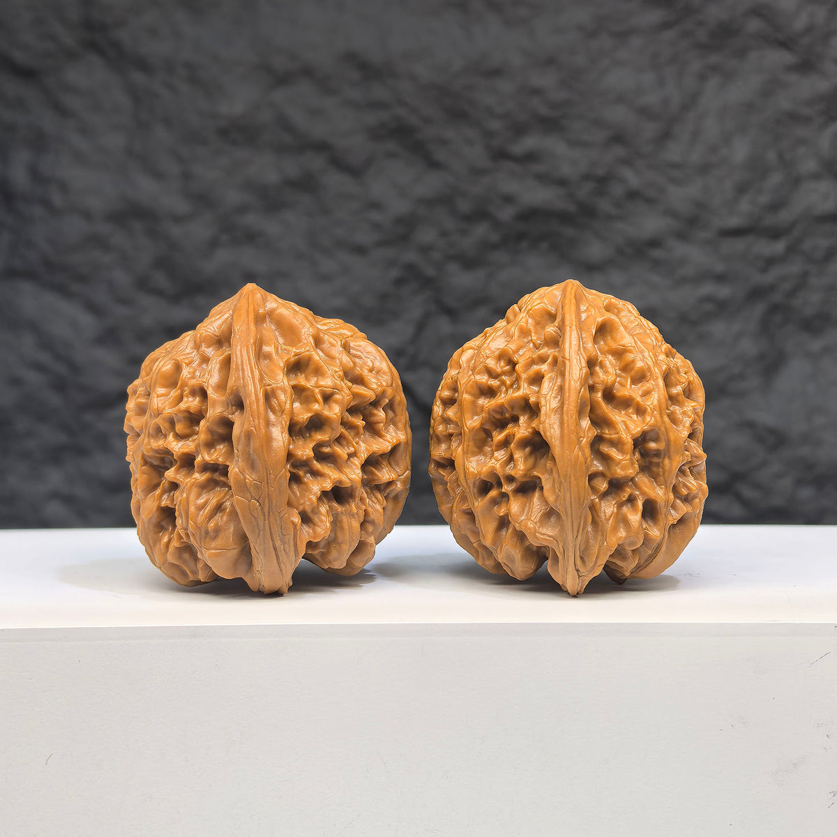 Selected grade Wild Bison Wenwan Walnut, 3.8cm, from Wenwan Art, showing detailed natural wood grain and smooth polished surface.