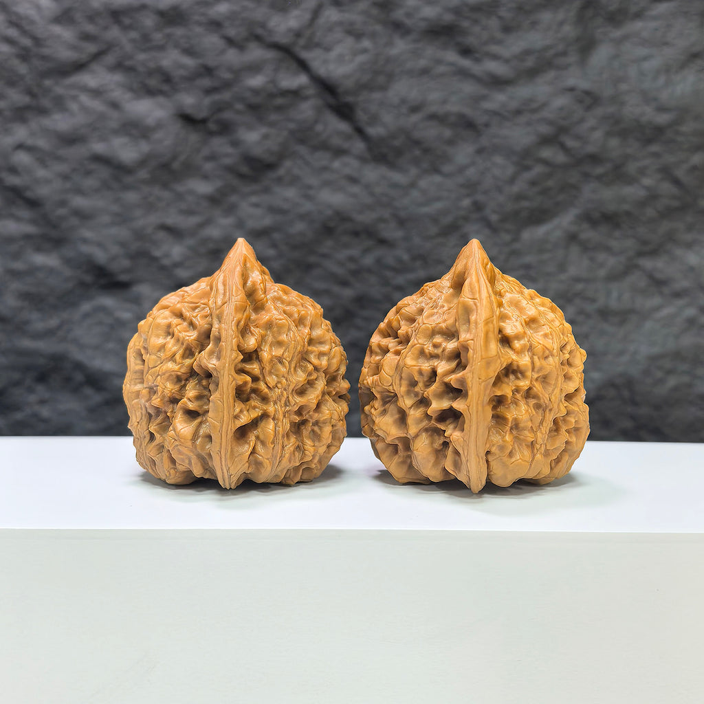 Large Wenwan Walnut pair from Wenwan Art, premium official hat design, 47mm x 42mm, showcasing detailed craftsmanship.