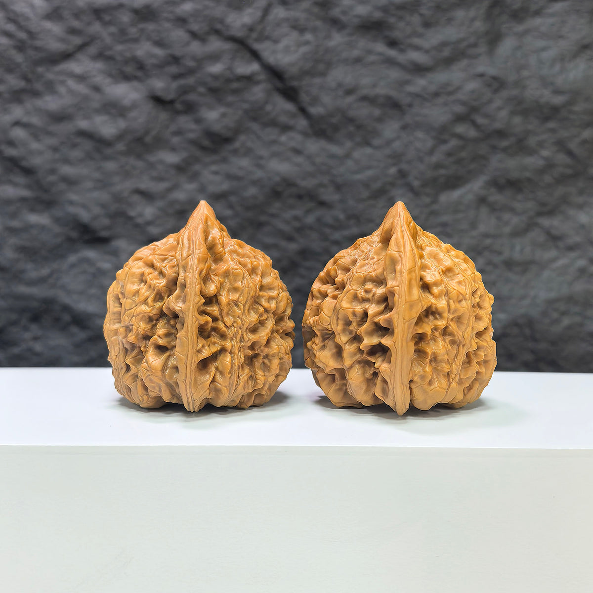 Large Wenwan Walnut pair from Wenwan Art, premium official hat design, 47mm x 42mm, showcasing detailed craftsmanship.