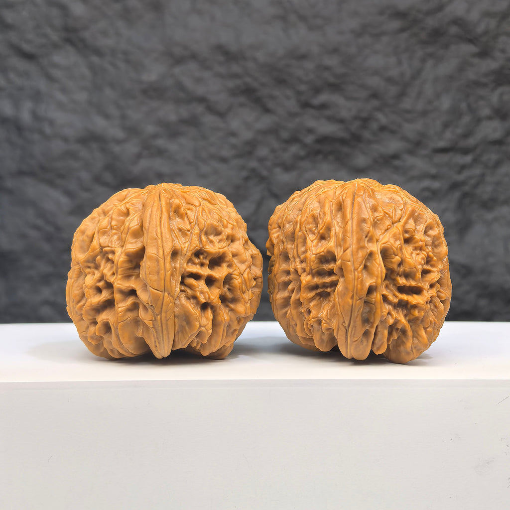 Selected grade Blizzard Wenwan Walnut, 4.1x4.4cm, from Wenwan Art, showing smooth, polished surface and natural wood grain details.