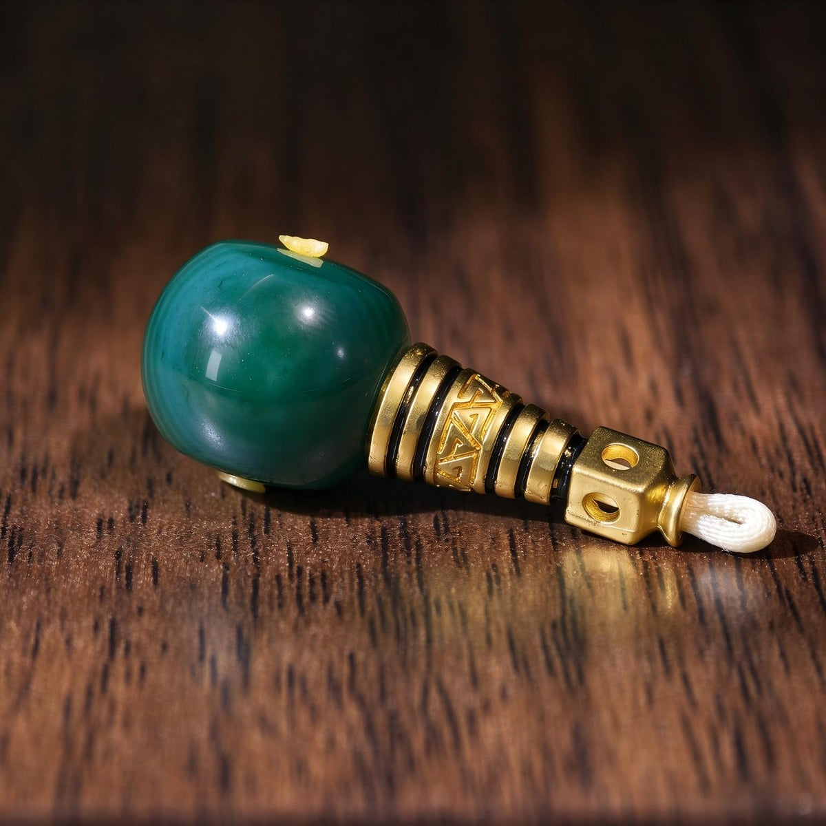 ST-15 | Tourmaline Guru Bead with Copper Detail - 14.3 mm