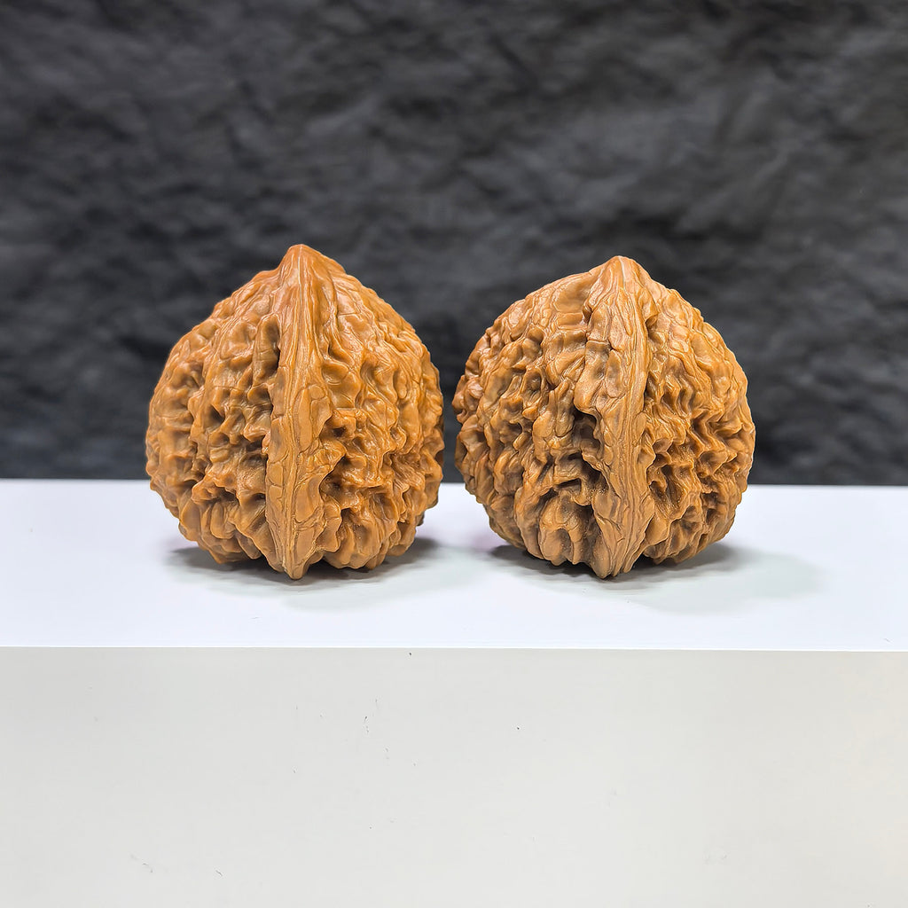 Selected grade Tri-Angular Nanjiangstone Wenwan Walnut, 3.9x3.8cm, featuring smooth texture and natural stone pattern.