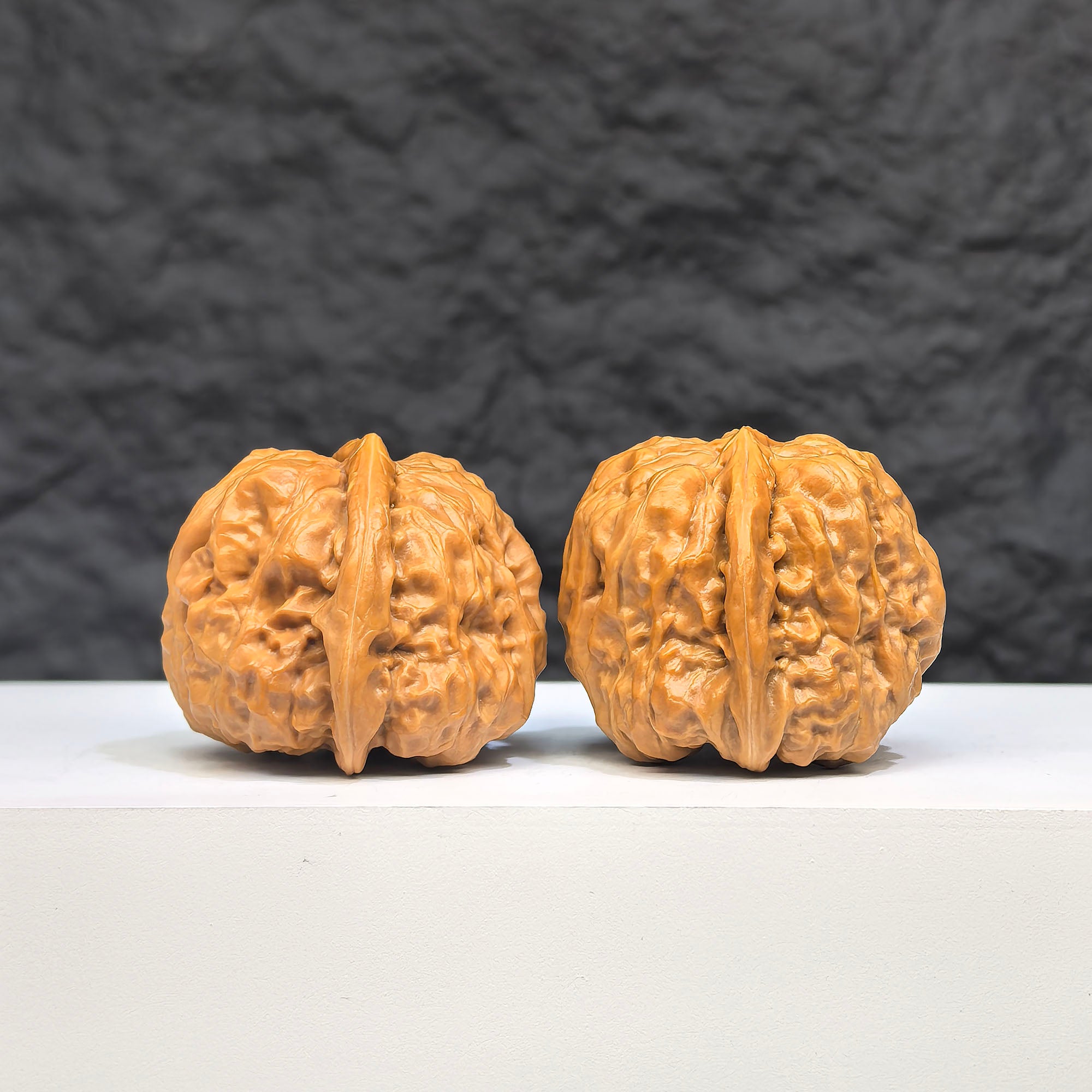 Wenwan Art Toad Crystal Frog Wenwan Walnut pair, 32mm x 34mm, intricately carved water crystal frog and toad figures.