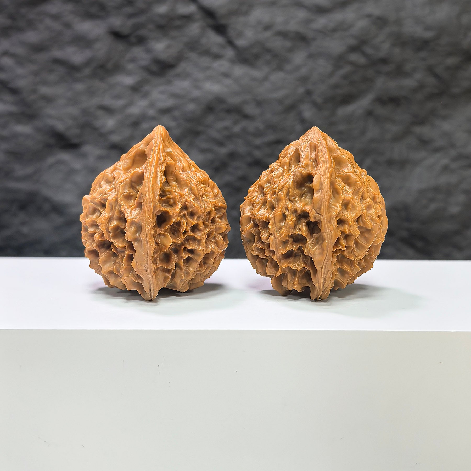 Golden Kylin Wenwan Walnut pair from Wenwan Art, crafted with 40mm and 38mm sizes, featuring intricate natural walnut details.