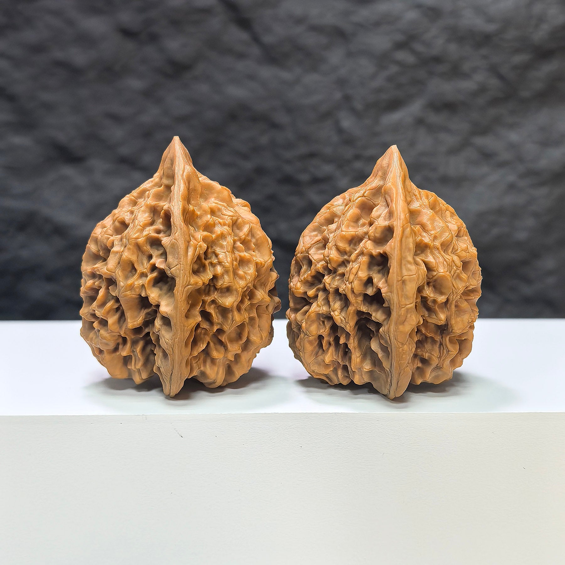 【收藏級】麒麟紋 文玩核桃 (4.3 × 4.0cm) | [Collector's Grade] Kylin Texture Walnut (4.3 × 4.0cm) - SKU: QLW-1A6