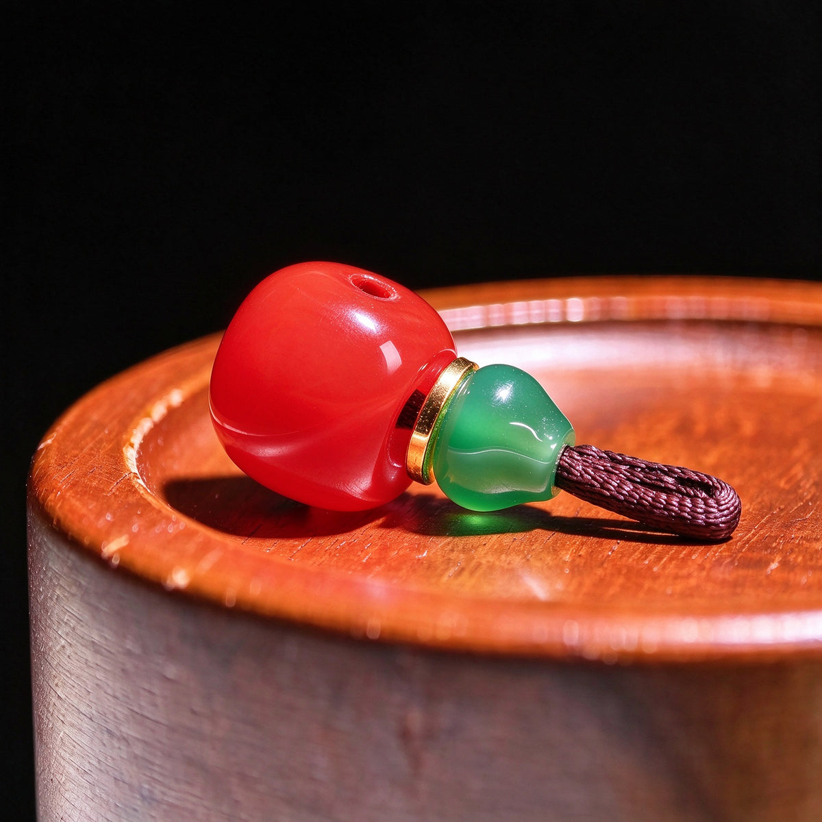 ST-13 | Red and Green Guru Bead - 10.5 mm