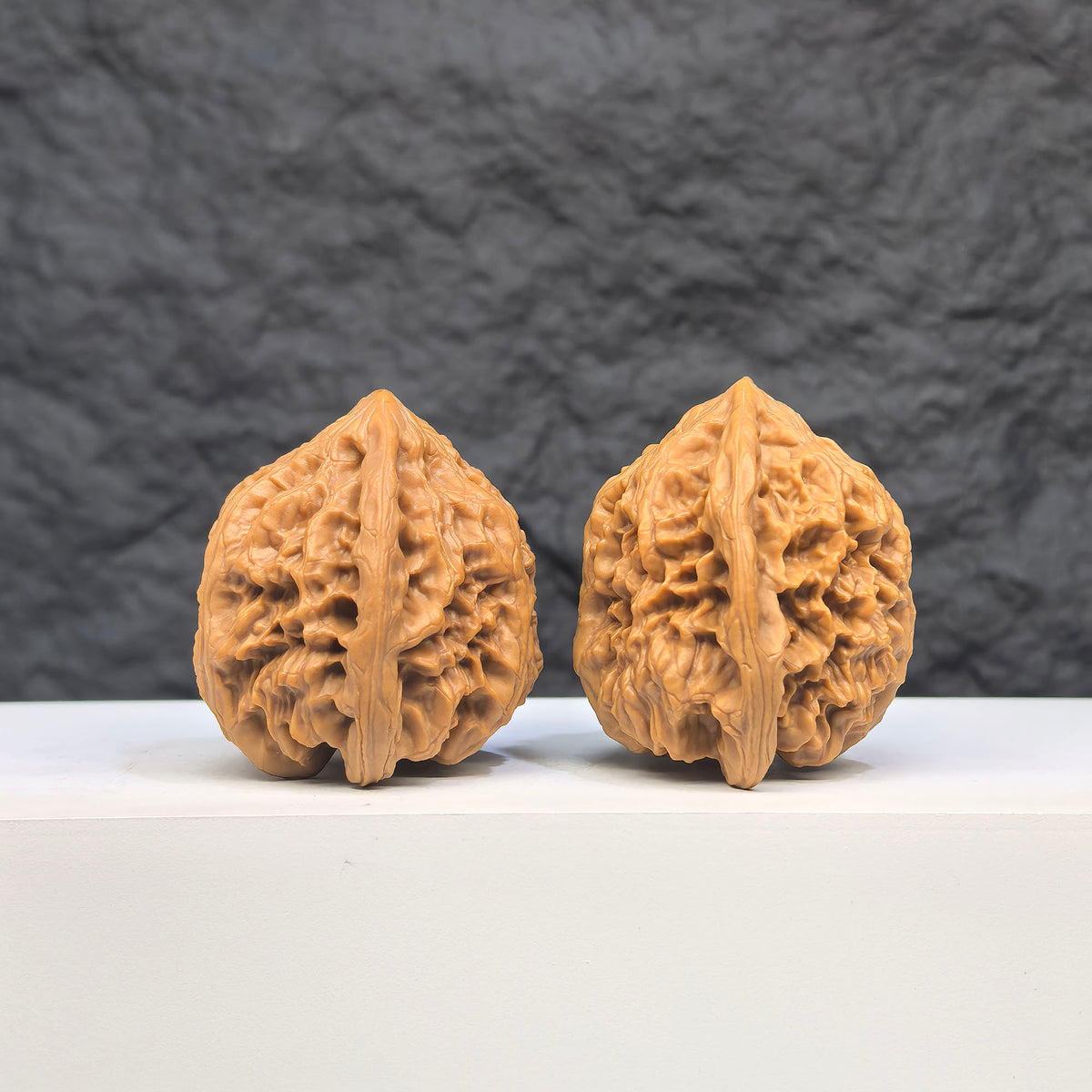 Selected grade Wild Bison Walnut Wenwan toy, 3.8x3.6cm, crafted by Wenwan Art, showcasing smooth, polished walnut surface.