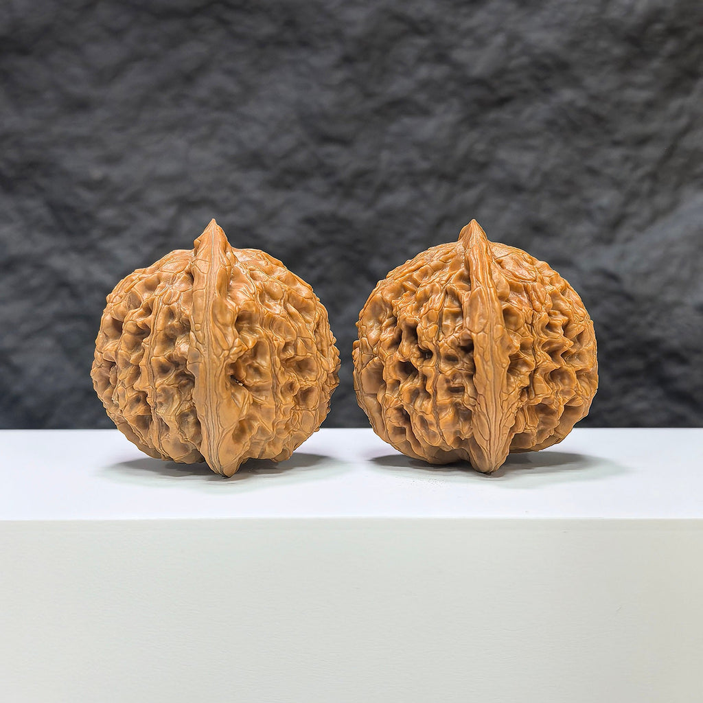 【收藏級】水龍紋 文玩核桃 (3.9 × 4.1cm) | [Collector's Grade] Water Dragon Texture Walnut (3.9 × 4.1cm) - SKU: SLW-1C2