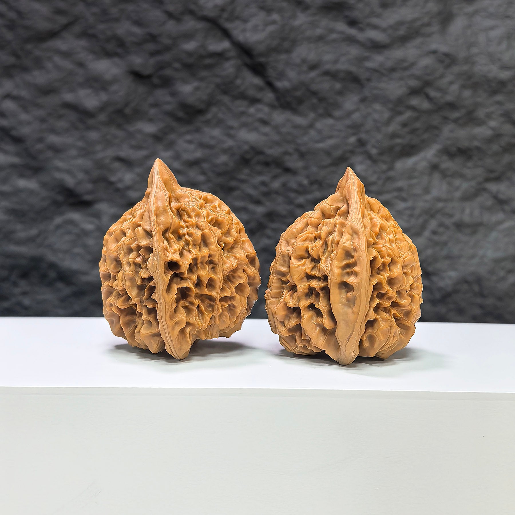 Official Wenwan Art classic walnut pair, 39mm x 36mm, featuring detailed carvings and traditional craftsmanship.