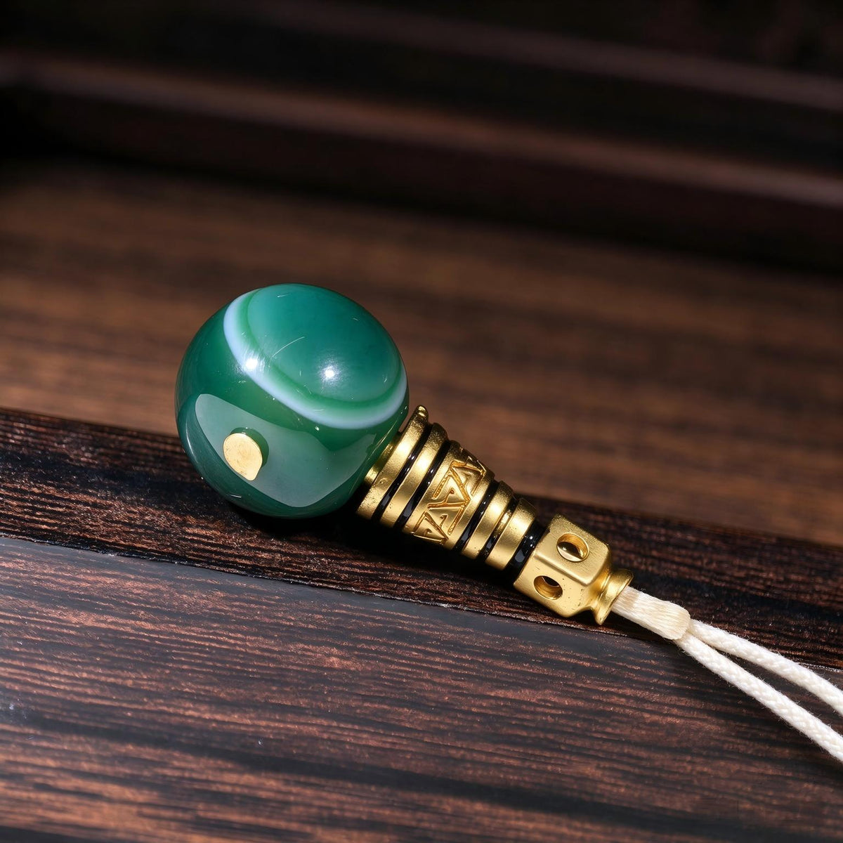 ST-15 | Tourmaline Guru Bead with Copper Detail - 14.3 mm