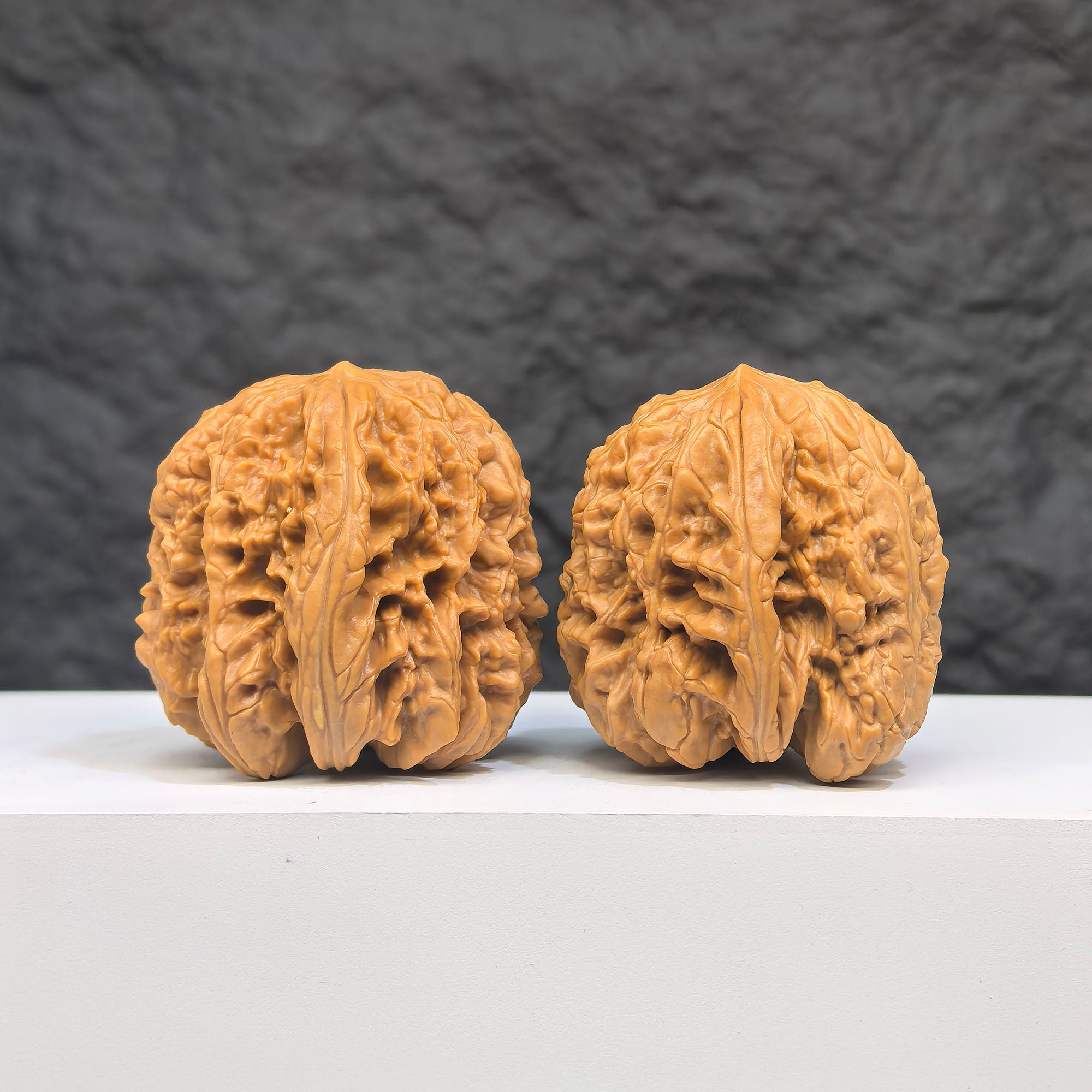 Selected grade Blizzard Wenwan Walnut, 3.8×3.9cm, from Wenwan Art, showing smooth, polished surface and natural wood grain details.