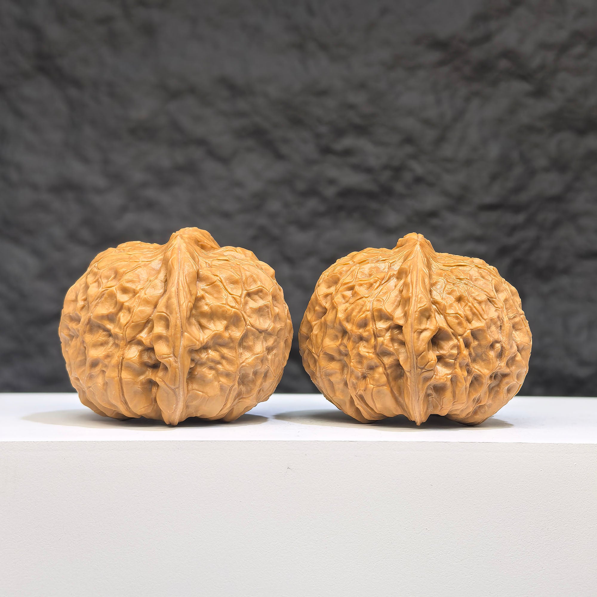 Small Pumpkin Pier Wenwan Walnut pair from Wenwan Art, 39mm x 42mm, featuring miniature pumpkin design and intricate craftsmanship.