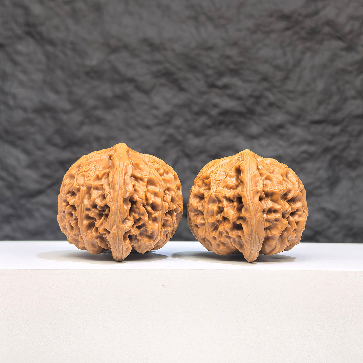 Pair of Palace Lantern Wenwan Walnuts by Wenwan Art, featuring intricate carvings and a 41mm size, showcasing traditional craftsmanship.