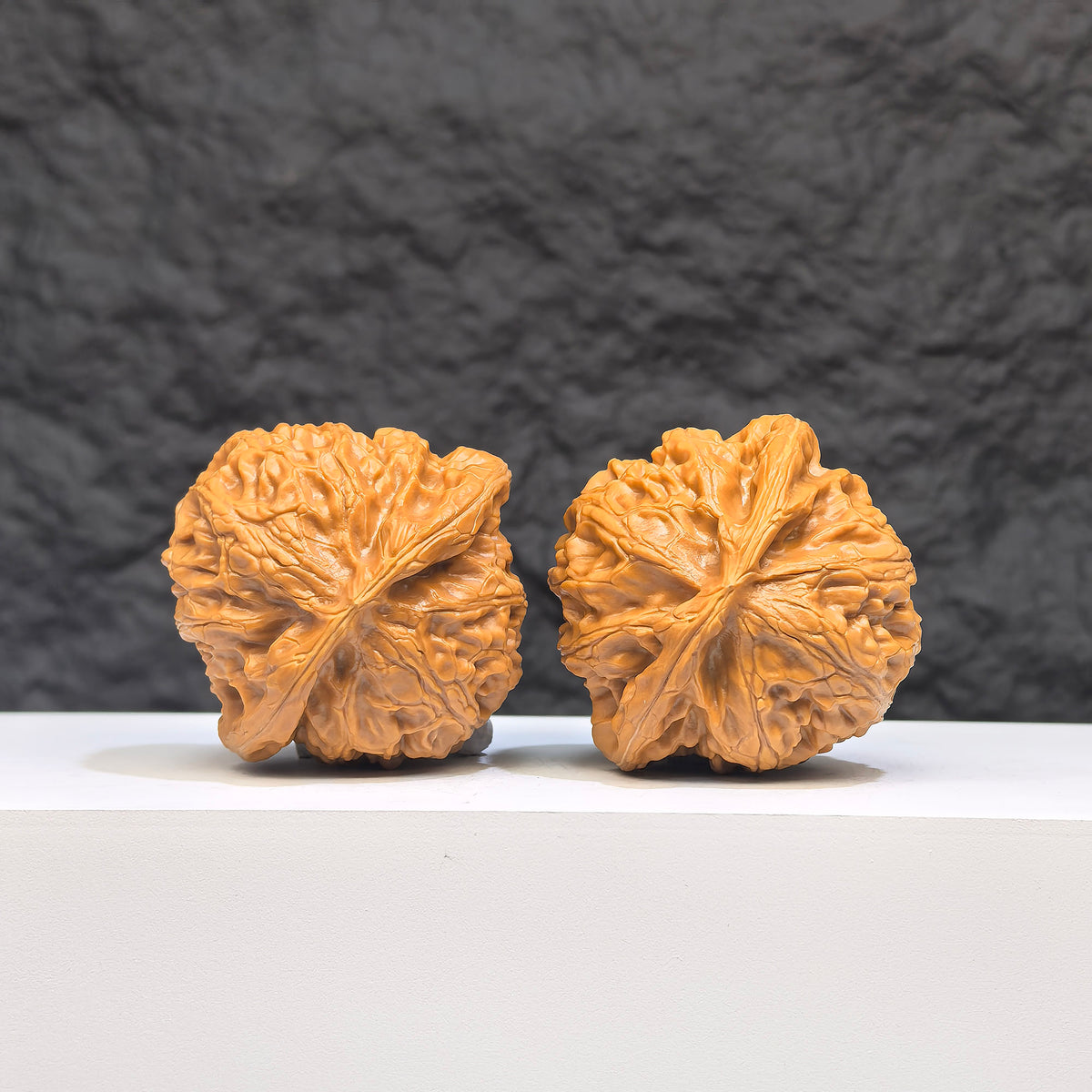 Wenwan Art Palace Lantern Wenwan Walnut pair, 42mm x 41mm, featuring intricate carved palace lantern designs on smooth walnuts.