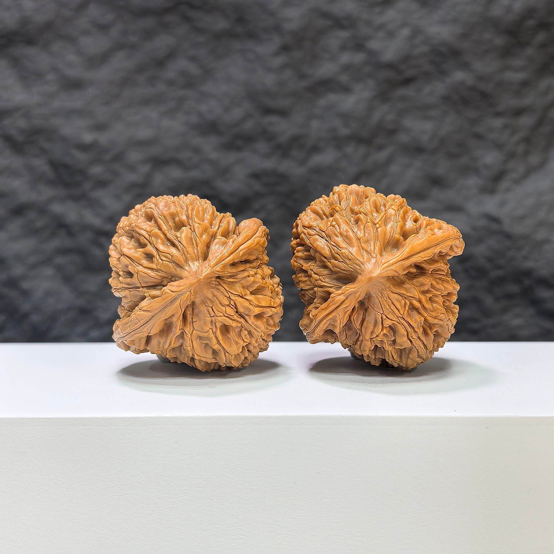 【收藏級】水龍紋 文玩核桃 (3.9 × 4.1cm) | [Collector's Grade] Water Dragon Texture Walnut (3.9 × 4.1cm) - SKU: SLW-1C2