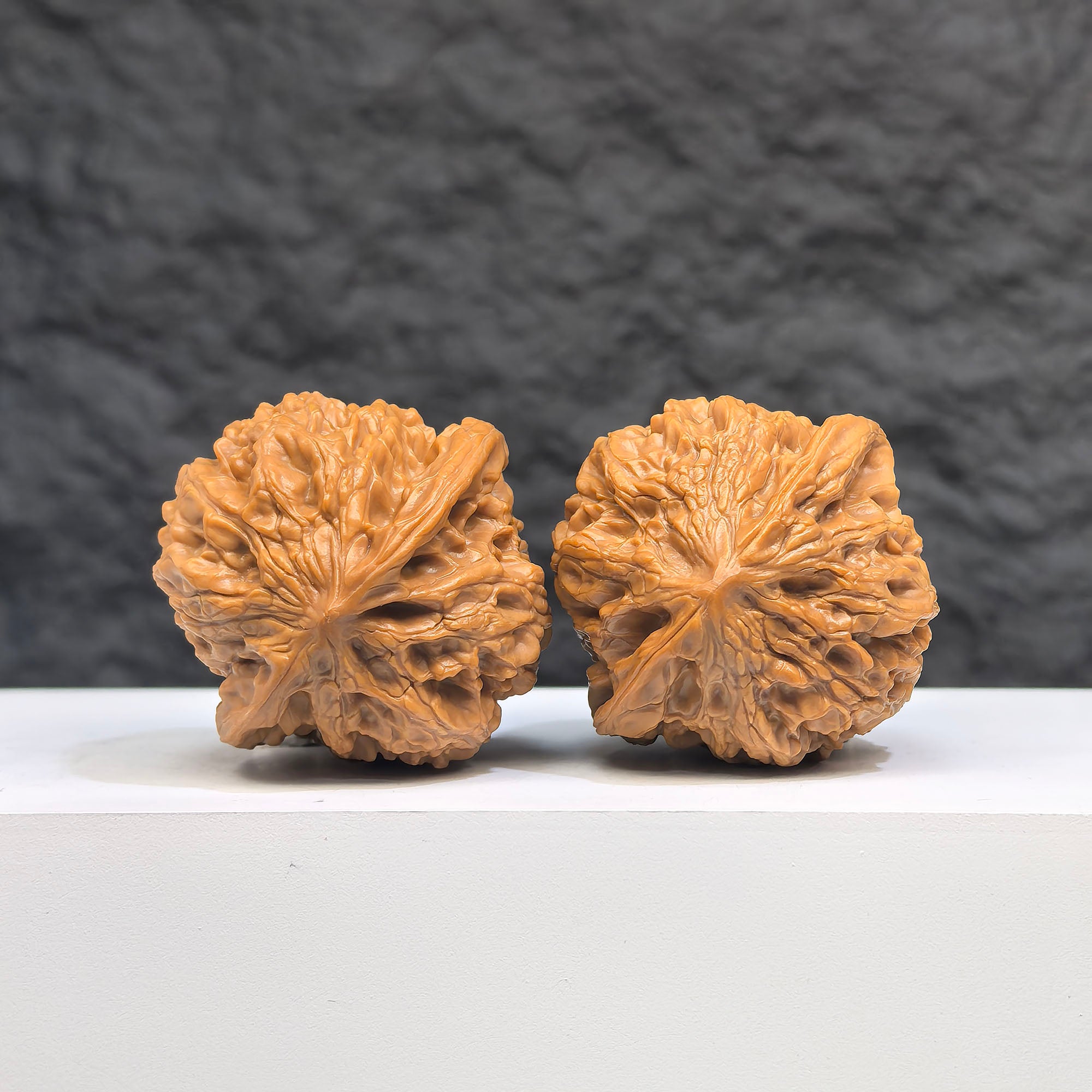Selected grade Wild Bison Walnut Wenwan toy with smooth surface, measuring 3.8×3.7cm, from Wenwan Art.
