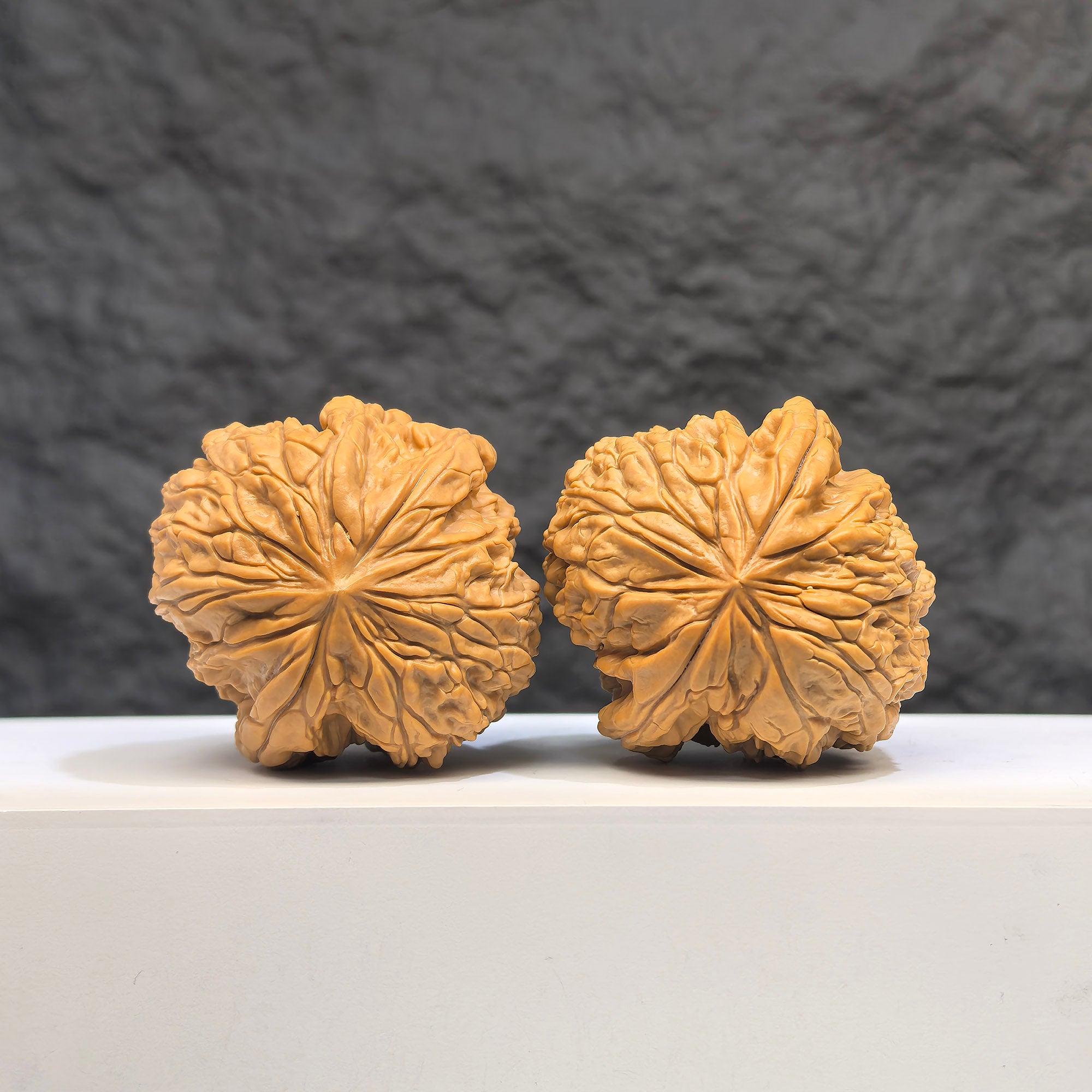 Selected grade Blizzard Wenwan Walnut, 4.3x4.4cm, with smooth surface and natural wood grain, by Wenwan Art.