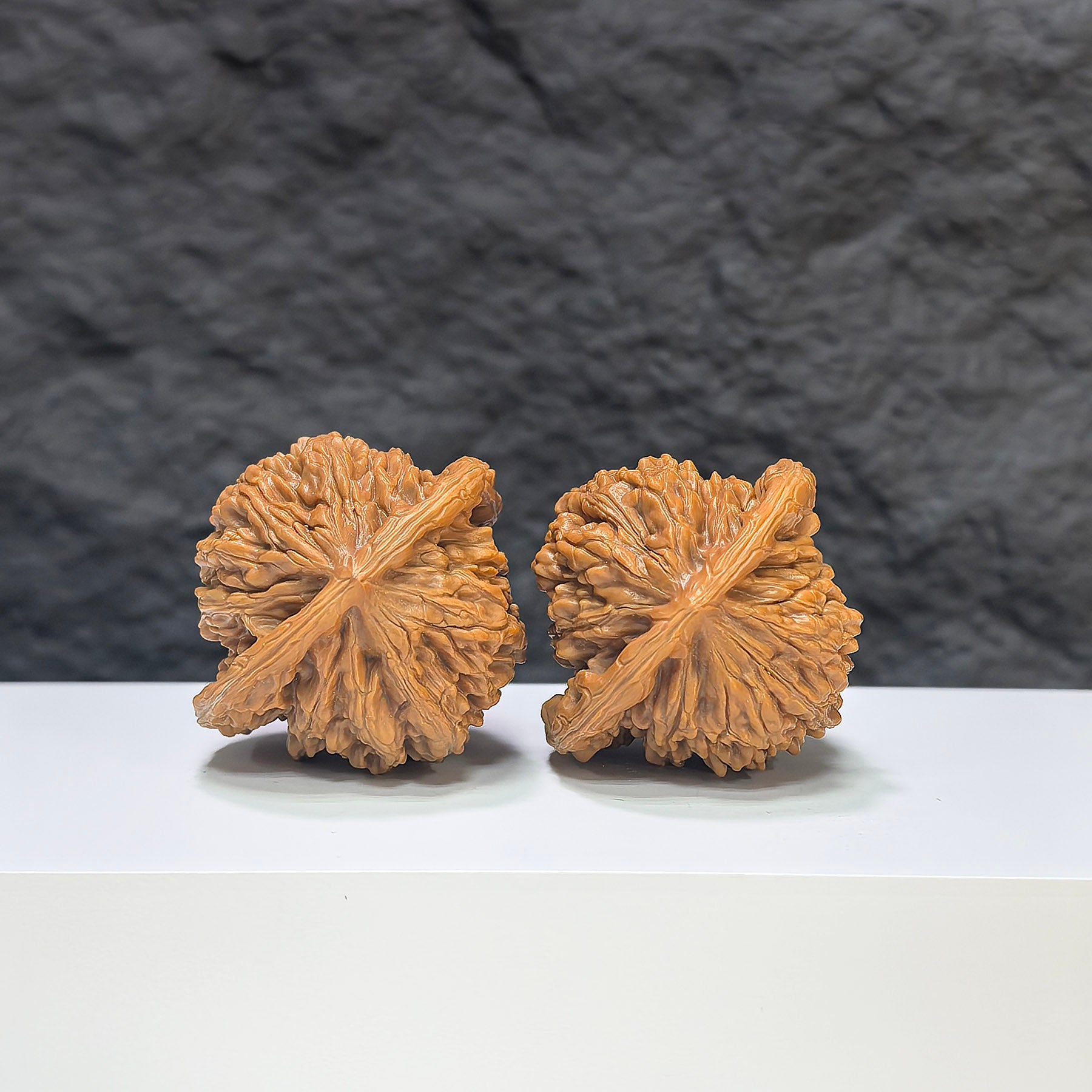 Selected grade Sizuolou Wenwan Walnut, four-seat design, natural wood with smooth surface, measuring 4.1×3.7cm, from Wenwan Art.