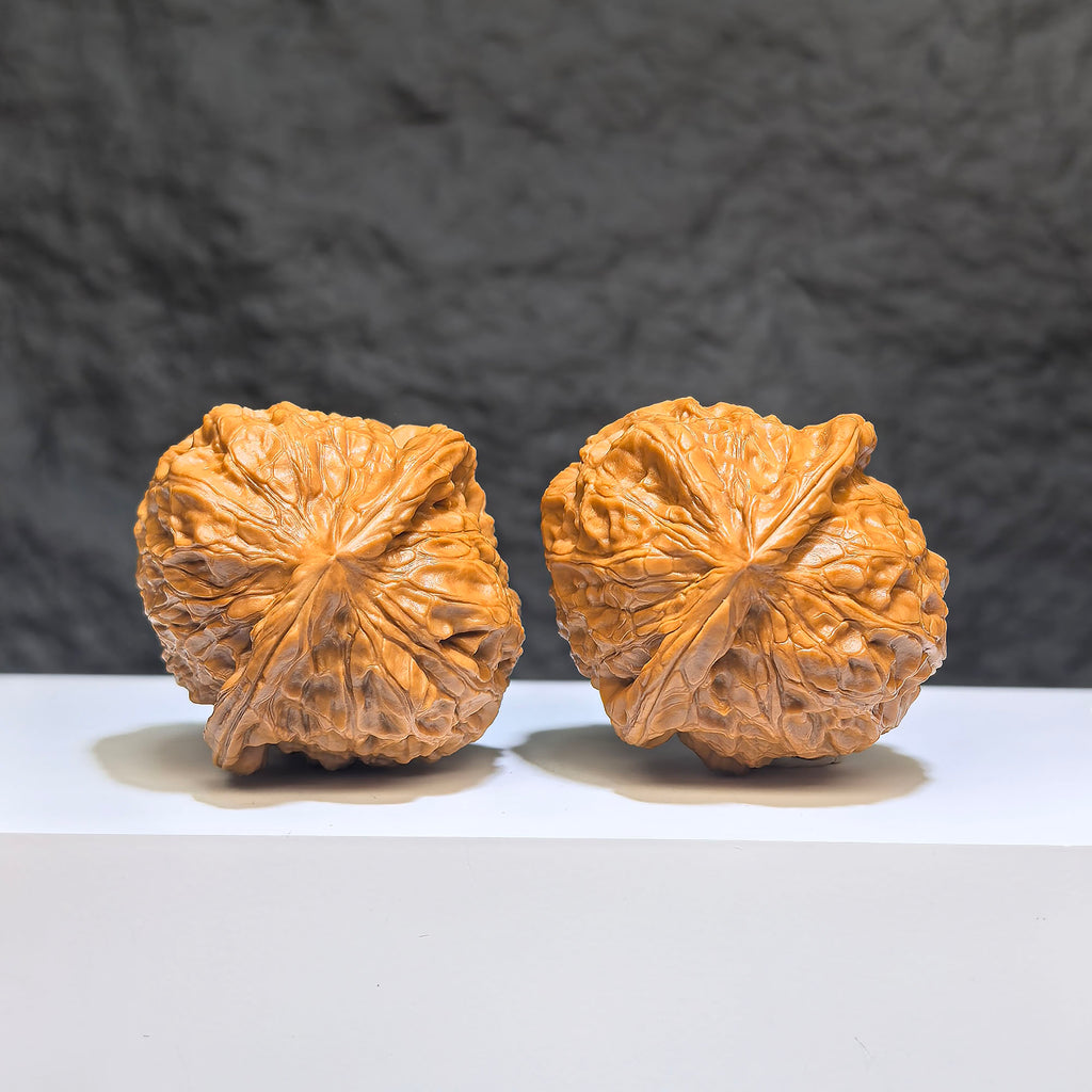 【收藏級】南瓜墩 文玩核桃 (4.2 × 4.4cm) | [Collector's Grade] Pumpkin Pier Walnut (4.2 × 4.4cm) - SKU: NGD-1Z6