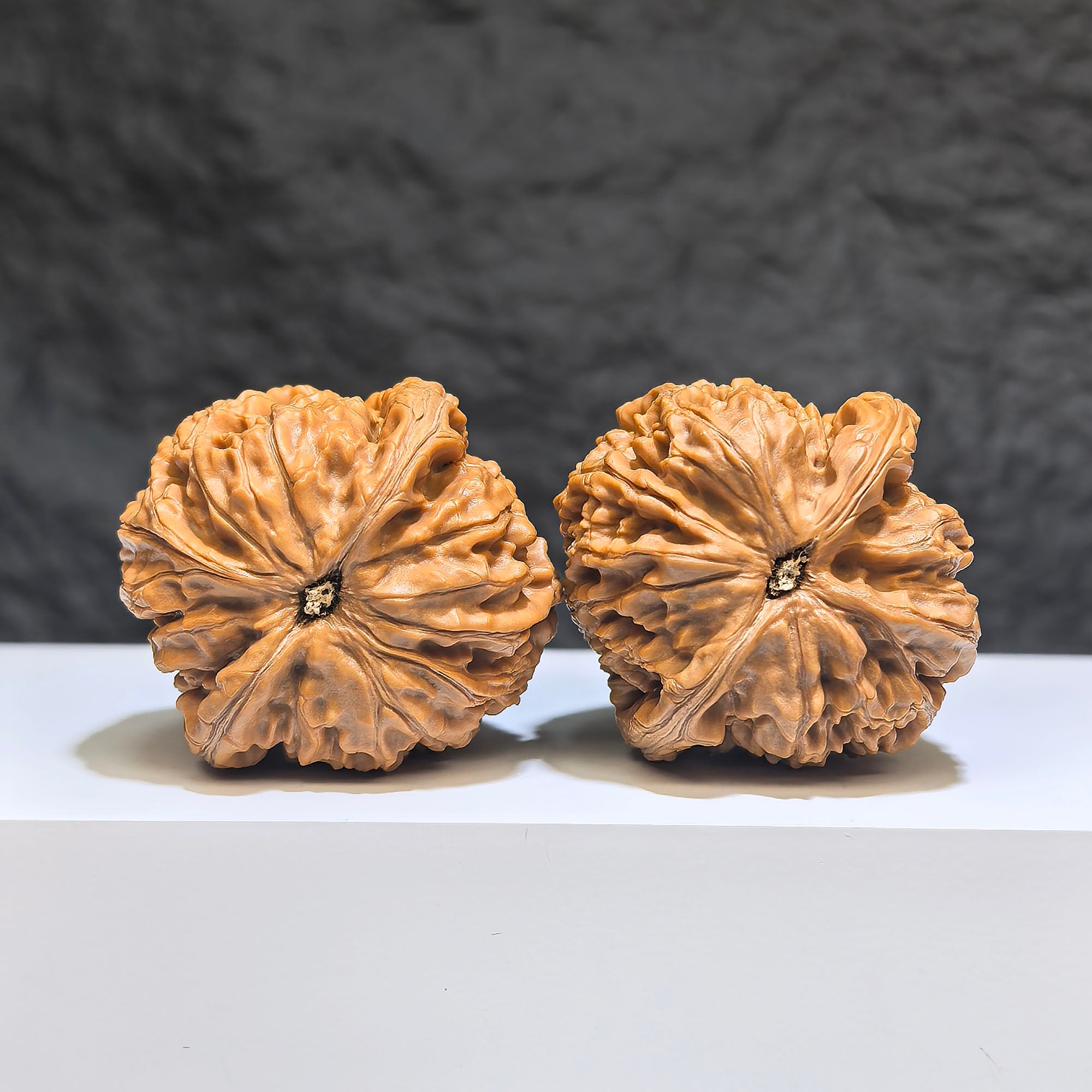【收藏級】水龍紋 文玩核桃 (4.0 × 4.0cm) | [Collector's Grade] Water Dragon Texture Walnut (4.0 × 4.0cm) - SKU: SLW-1Z8
