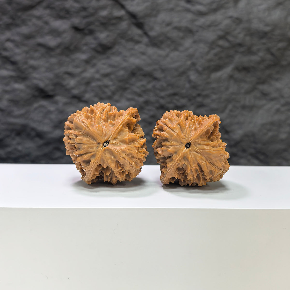 Golden Kylin Wenwan Walnut pair by Wenwan Art, 37mm x 37mm, showcasing detailed carved walnut with golden finish.