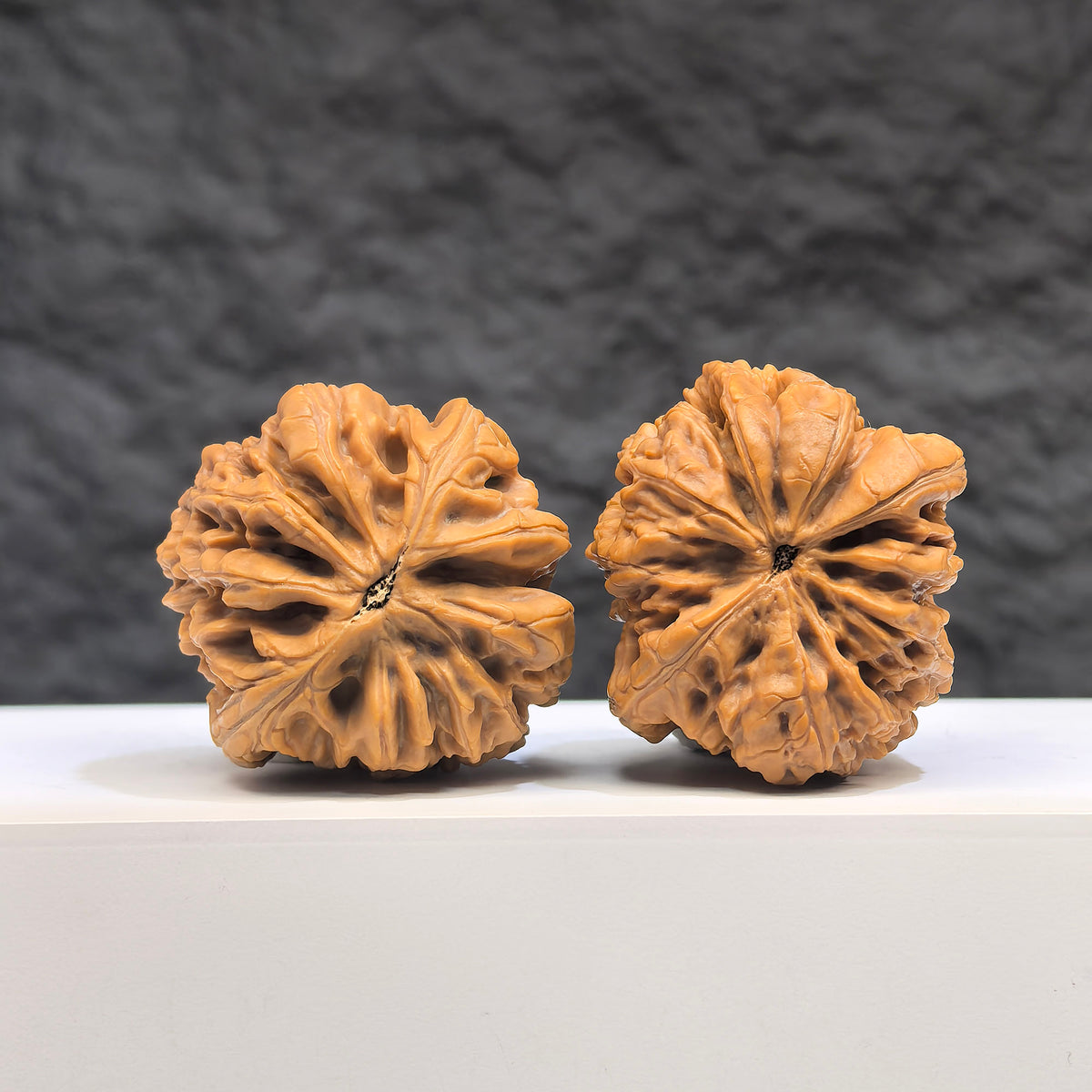 Selected grade Blizzard Wenwan Walnut, 3.4cm, from Wenwan Art, showing intricate natural wood grain and smooth polished surface.