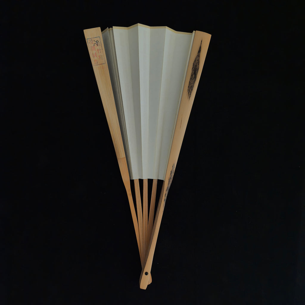[Master Lingyan Handcrafted] Premium Jade Bamboo Folding Fan - "Beauty Shoulder" Antique Square Head (9.5 Inch / 18 Ribs) | 非遺匠人凌顏手作 9.5寸18方2.0玉竹摺扇（美人肩/古方頭）