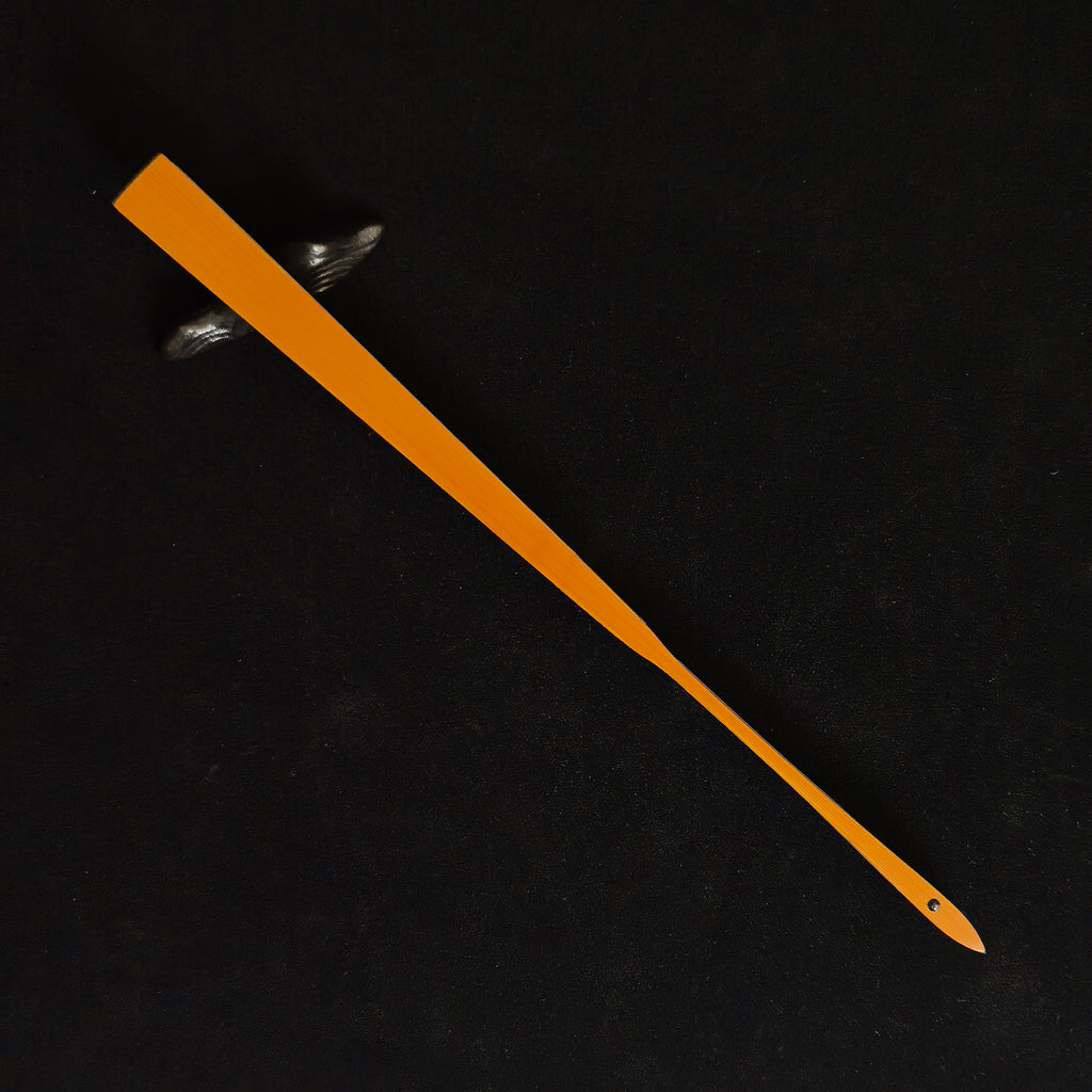 [Master Ye Yifei] Aged Sichuan Jade Bamboo Fan w/ Dual Ebony Accent - "Beauty Shoulder" Mantis Leg & Magnolia Head (9.5 Inch / 16 Ribs) | 葉逸飛手作 老川料玉竹雙合青 螳螂腿美人肩玉蘭頭 9.5寸16方2.0