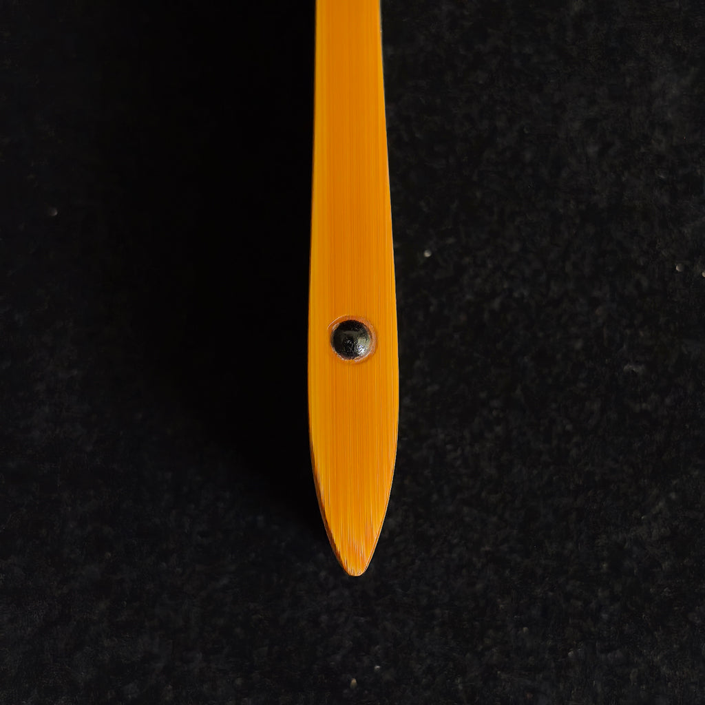 [Master Ye Yifei] Aged Sichuan Jade Bamboo Fan w/ Dual Ebony Accent - "Beauty Shoulder" Mantis Leg & Magnolia Head (9.5 Inch / 16 Ribs) | 葉逸飛手作 老川料玉竹雙合青 螳螂腿美人肩玉蘭頭 9.5寸16方2.0