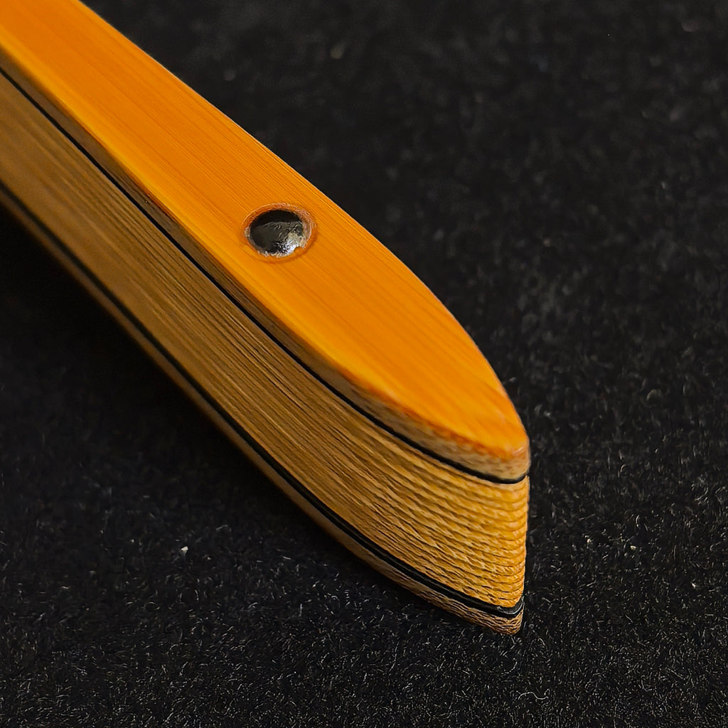 [Master Ye Yifei] Aged Sichuan Jade Bamboo Fan w/ Dual Ebony Accent - "Beauty Shoulder" Mantis Leg & Magnolia Head (9.5 Inch / 16 Ribs) | 葉逸飛手作 老川料玉竹雙合青 螳螂腿美人肩玉蘭頭 9.5寸16方2.0