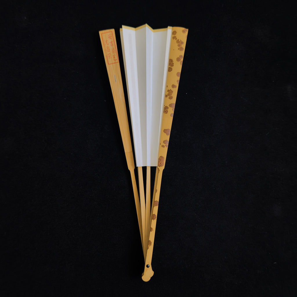 [Master Shen Changrong] Yunfei Cloud-Spotted Bamboo Fan - Qing-Dynasty "Temple Gate" & Horse Tooth Head (9.5 Inch / 16 Ribs) | 安吉沈昌榮手作 雲妃竹 清式廟門 馬牙頭 9.5寸16方2.0